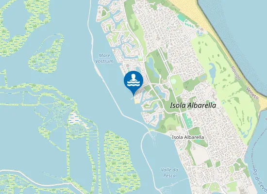 Map of ISOLA ALBARELLA - MARE VOSTRUM