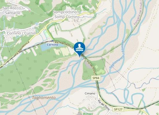 Map of FIUME TAGLIAMENTO - LOCALITA' CORNINO CIMANO