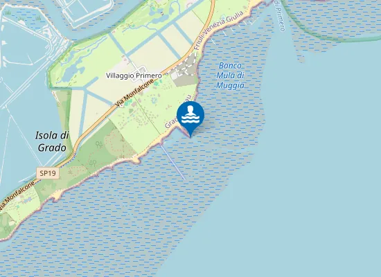 Map of ROTTA PRIMERO, CAMPING EUROPA E PUNTA SP