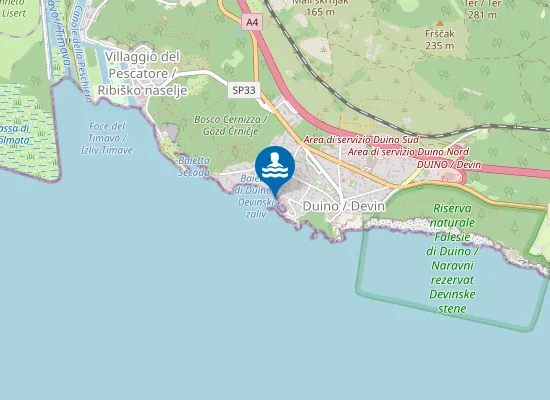 Map of DUINO - DAMA BIANCA