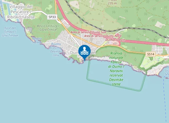 Map of DUINO - SOTTO IL CASTELLO