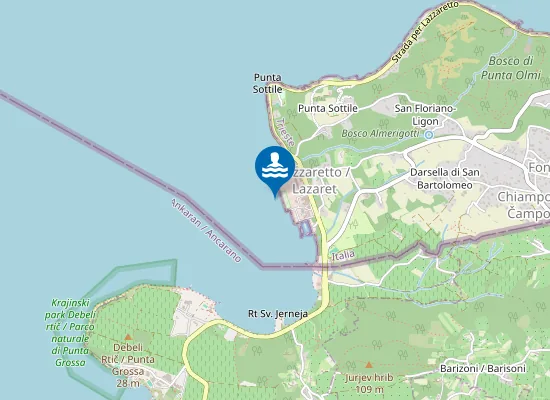 Map of BAGNO LAZZARETTO