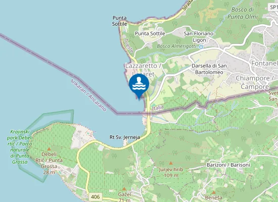 Map of CAMPING LAZZARETTO