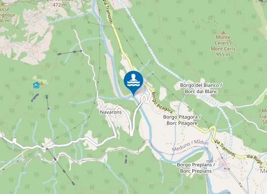 Map of TORRENTE MEDUNA - LOCALITA' PONTE NAVARONS