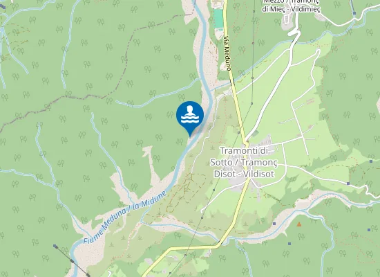 Map of TORRENTE MEDUNA - LOCALITA' CAMPING