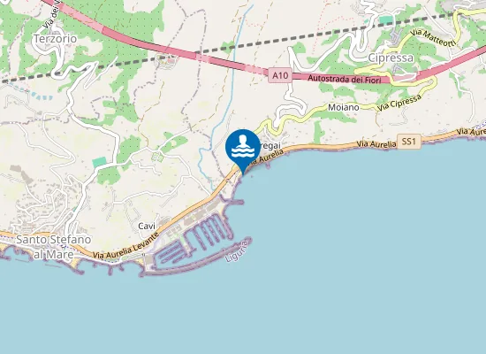 Map of PENNELLO PONENTE AREGAI