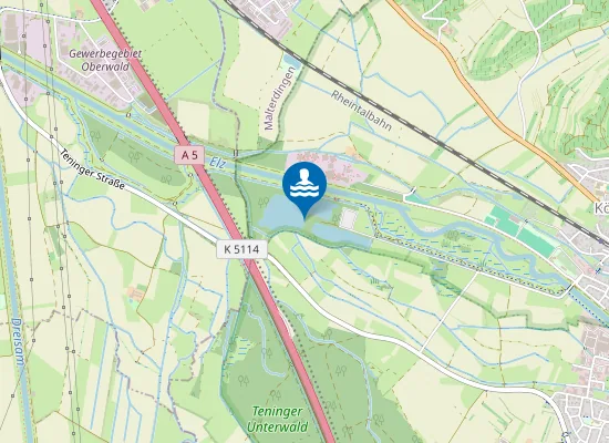 Map of KOENDRINGEN GROSSER NIEDERWALDSEE