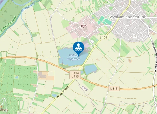 Map of WYHL BAGGERSEE KIESWERK SCHWEIZER