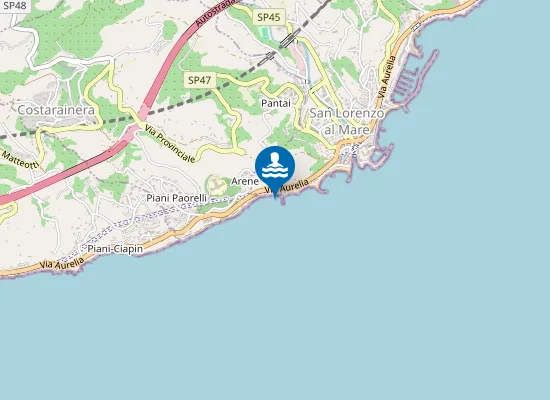 Map of PENNELLO LEVANTE STAZIONE DI POMPAGGIO