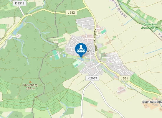 Map of ELSENZ ELSENZSEE