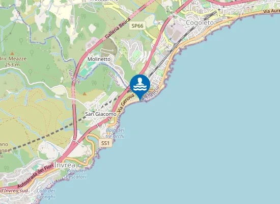 Map of PONENTE FOCE TORRENTE ARRESTRA