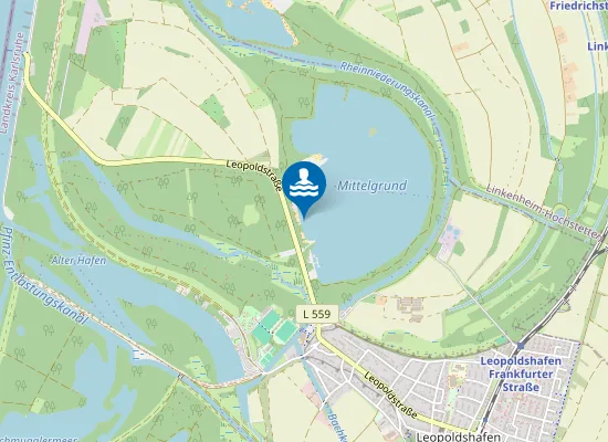 Map of LEOPOLDSHAFEN BAGGERSEE