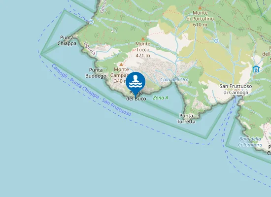 Map of OVEST PUNTA DEL BUCO