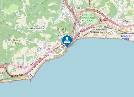 Map of MULINO DI CREVARI