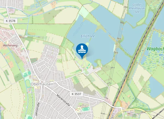 Map of OBERHAUSEN ERLICHSEE FREIZEITZENTRUM