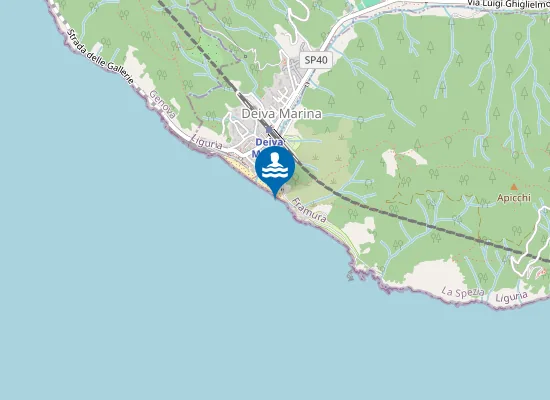 Map of SPIAGGIA CONFINE DEIVA MARINA