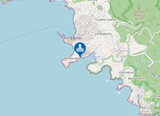 Map of MARALUNGA CAMPEGGIO