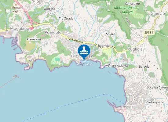 Map of SAN TERENZO SPIAGGIA PAESE