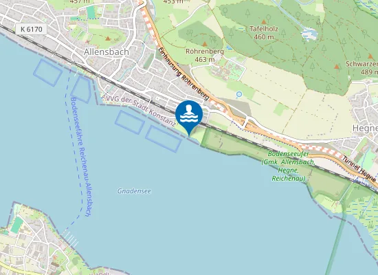 Map of Allensbach Camping Ubadeplatz