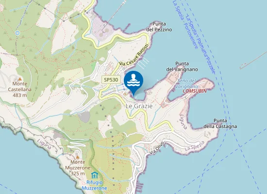 Map of LE GRAZIE ARENILE PIAZZA DEL MONUMENTO