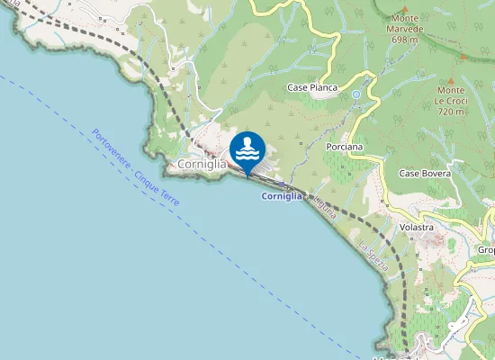 Map of STAZIONE FF.SS. CORNIGLIA