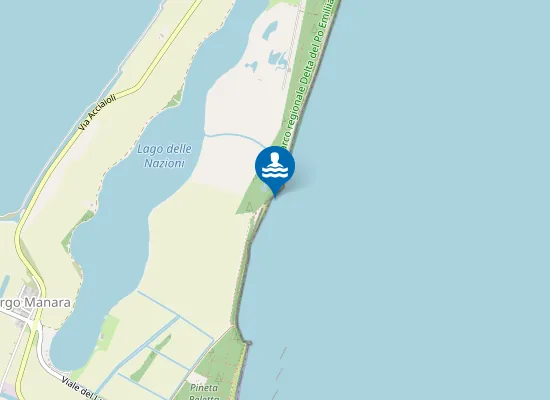 Map of LIDO DELLE NAZIONI - PUNTO A