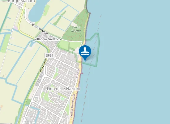 Map of LIDO DELLE NAZIONI - PUNTO B