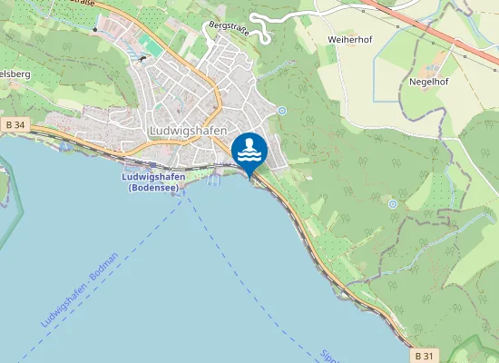 Map of LUDWIGSHAFEN STRANDBAD