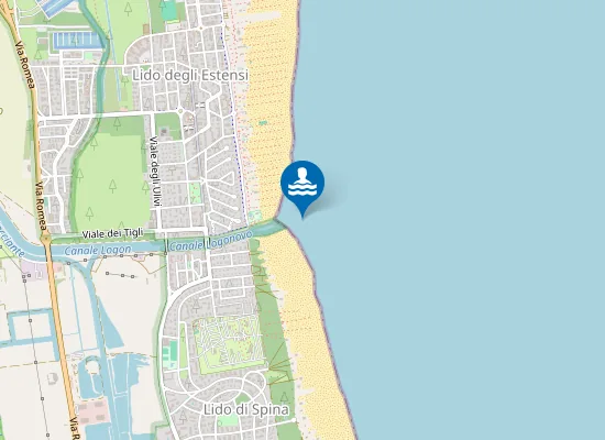 Map of LIDO DEGLI ESTENSI CANALE LOGONOVO - PUNTO D