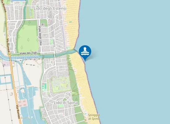 Map of LIDO SPINA 200M SUD CANALE LOGONOVO - PUNTO A