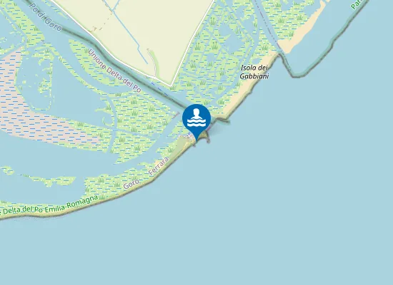 Map of SCANNO - PUNTO A 100M OVEST DIGA DESTRA PO DI GORO