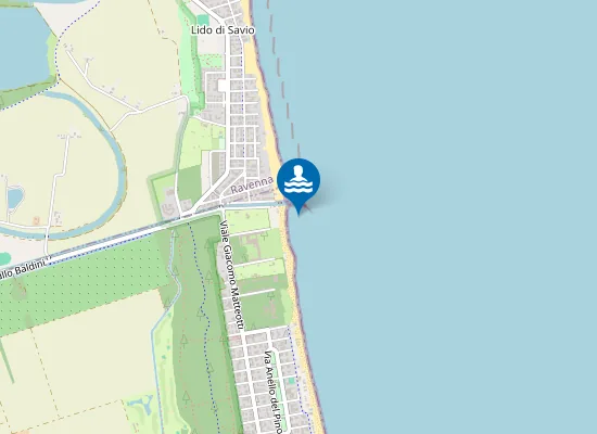 Map of MILANO MARITTIMA - 100 M S FOCE SCOLO CUPA