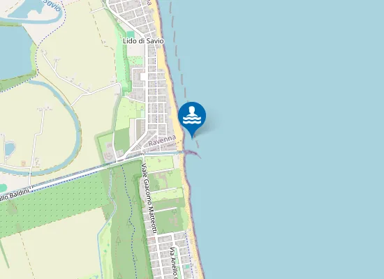 Map of LIDO DI SAVIO - 100 M N FOCE SCOLO CUPA