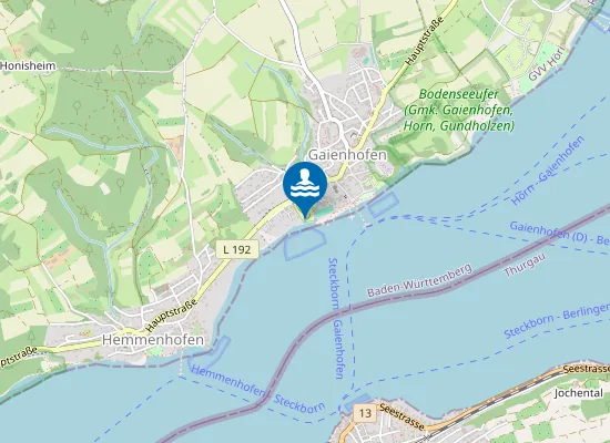 Map of GAIENHOFEN EVANGELISCHE SCHULE SCHLOSS GAIENHOFEN