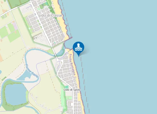 Map of LIDO DI SAVIO - 150 M S FOCE FIUME SAVIO