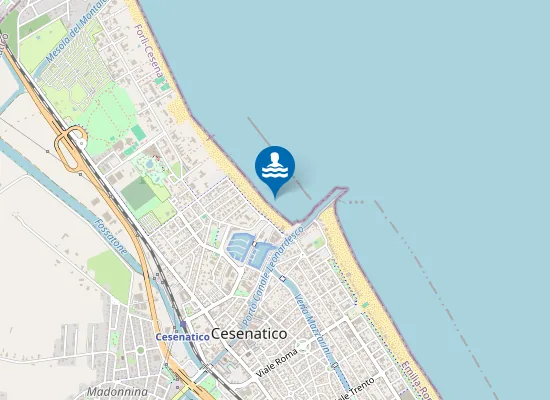 Map of PORTO CANALE CESENATICO NORD