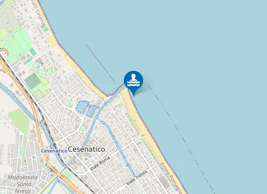 Map of PORTO CANALE CESENATICO SUD