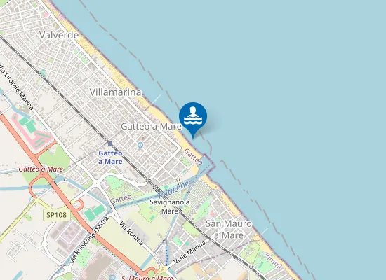 Map of FOCE FIUME RUBICONE NORD