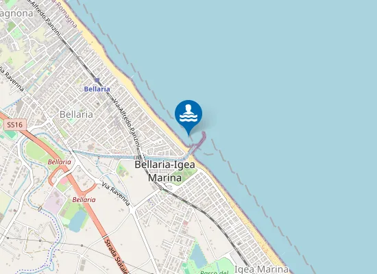 Map of BELLARIA - FOCE USO 100 MT N