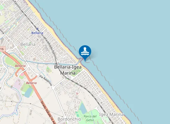 Map of BELLARIA - FOCE USO 100 MT S