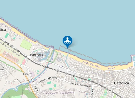 Map of CATTOLICA - TORRENTE VENTENA 50 MT N