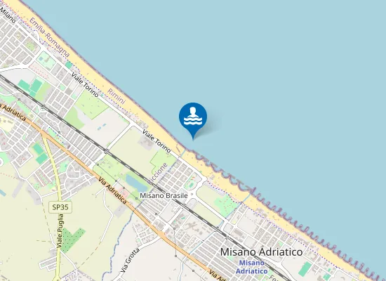 Map of MISANO ADRIATICO - RIO ALBERELLO
