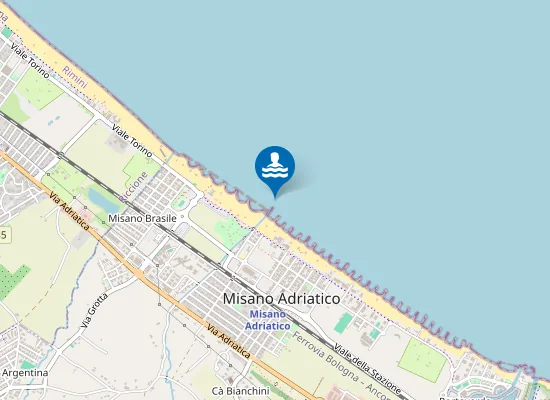 Map of MISANO ADRIATICO - RIO AGINA