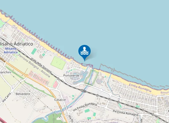 Map of PORTOVERDE - PORTO CANALE 100 MT N