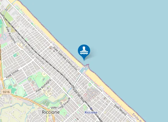 Map of RICCIONE - PORTO CANALE 100 MT N