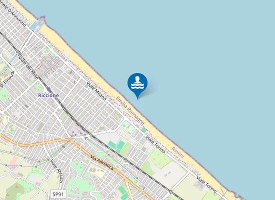 Map of RICCIONE - COLONIA BURGO