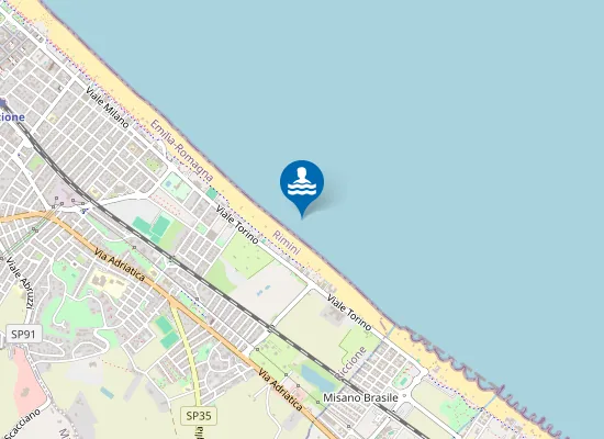 Map of RICCIONE - RIO COSTA