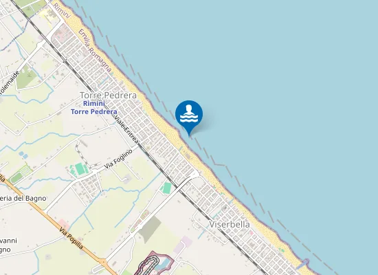 Map of TORRE PEDRERA - BRANCONA