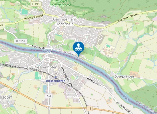 Map of GAILINGEN RHEINUFERPARK GAILINGEN