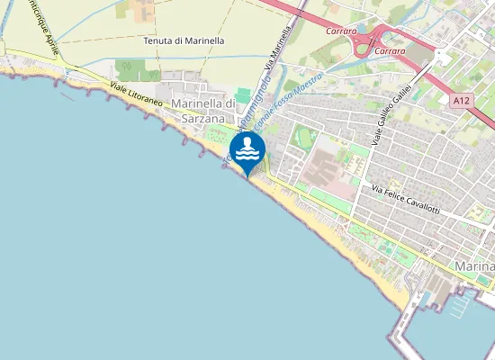 Map of MARINA DI CARRARA OVEST